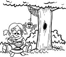 Little Miss Muffet Clip Art N7