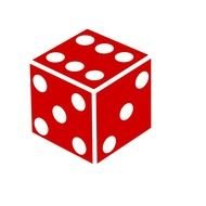 3 d red playing cube