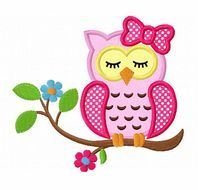 Girl Owl Applique