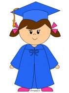 Kindergarten Graduation Girl Clip Art