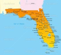 Free Florida State Map drawing