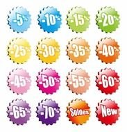 Name Vector Stars For Percent Discount Sale