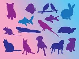 Pet Silhouette Clip Art drawing