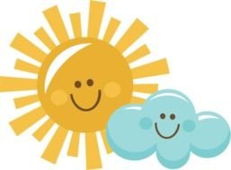 Cartoon Sun With Cloud N5