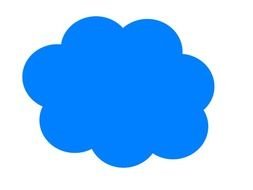 Blue Cloud Clip Art N28