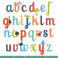 Boy Alphabet Clipart amp Vectors Illustrations 1