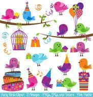 Birthday Clip Art Bird N2