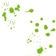 Clipart of green Paint Splatters