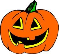 cartoon pumpkin as a graphic illustration