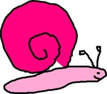 Pink Snail Clip Art