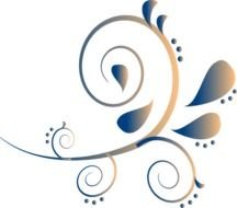 Blue Paisley Clip Art N3
