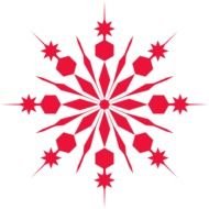 Red Snowflake Clip Art N14