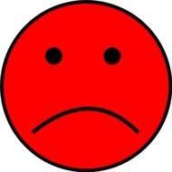 Red Sad Face Clip Art N23