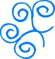 Blue Swirl Border Clip Art N10