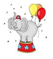Free Circus Elephants drawing