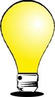 yellow bulb lamp, drawing