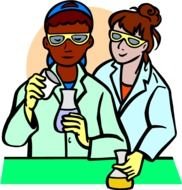 Cartoon Test Tubes And Beakers
