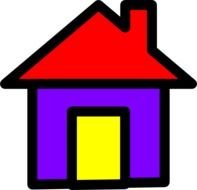 Blue House Clip Art N31