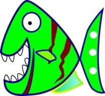 Green Fish Clip Art N23