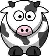 cartoon spotty round cow