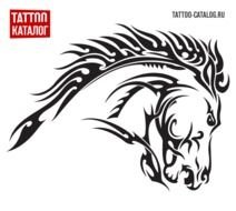 Tribal Horse Head Tattoo N8