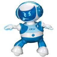blue robot on a white background
