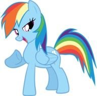 blue pony with colored tail and mane