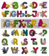 Cartoon Animal Letters N2