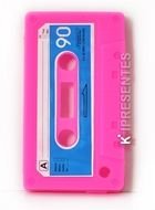 Iphone4 Fita K7 Rosa Capa De Celular Retro Anos 80