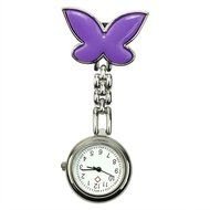 Mental Nurse Clip On Brooch Pendant Hanging Pocket Watch Purple