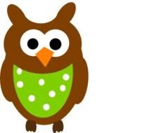 Orange Owl Clip Art N15