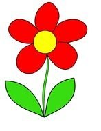 Red yellow Flower Clip Art drawing