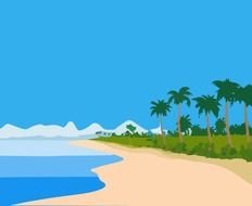 Beach Clip Art drawing