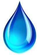 Tear Drop blue drawing