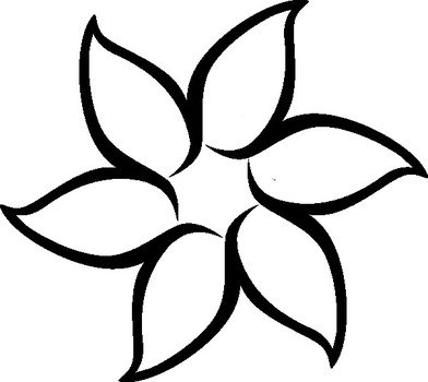 Flower Outline Clip Art N20