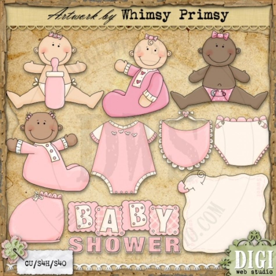 Girl Baby Shower Clip Art N19
