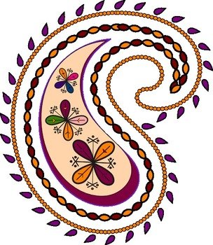Pink Paisley Clip Art N8