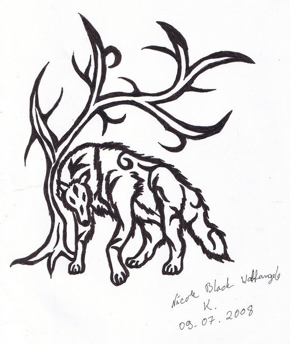 Wolf Angel Tattoo free image download