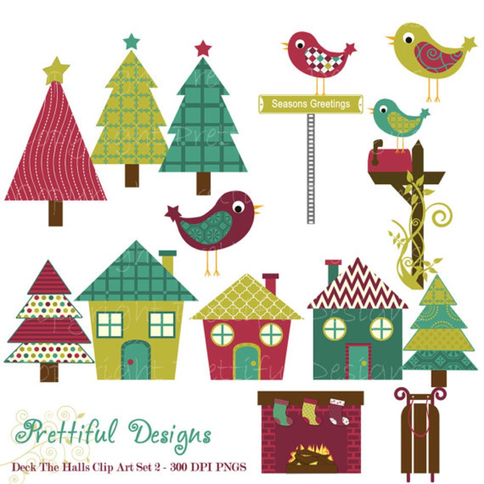 Deck The Halls Christmas Clip Art