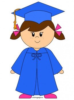 Kindergarten Graduation Girl Clip Art