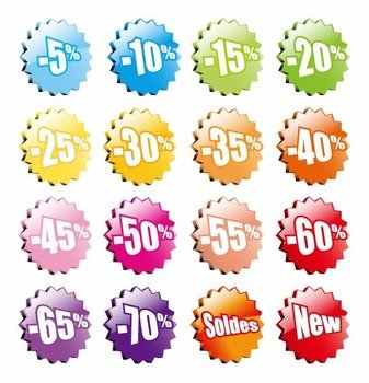 Name Vector Stars For Percent Discount Sale