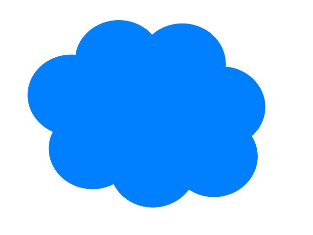 Blue Cloud Clip Art N28