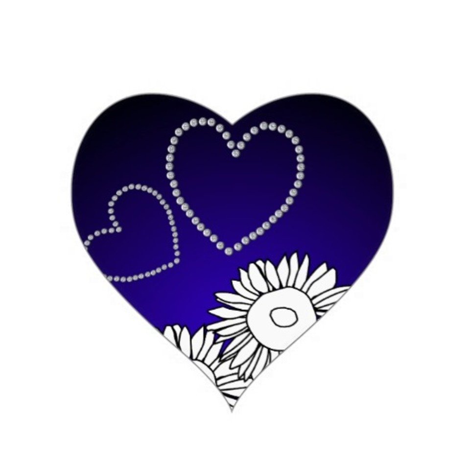 Diamond Heart Designs Clip Art