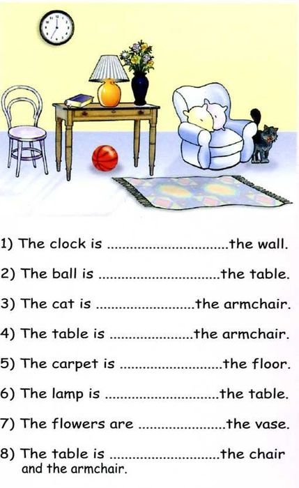 items in room, Worksheet