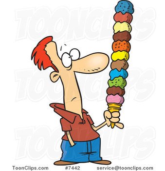 Cartoon Ice Cream Cone N39