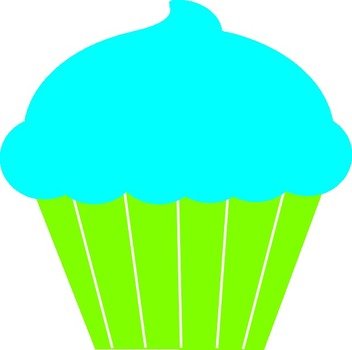 Green Cupcake Clip Art N5