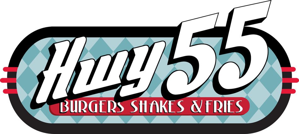 Clip art of Hwy 55 Burgers logo