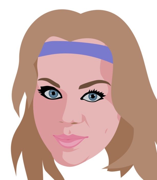 İllustration of beautiful Girl Face