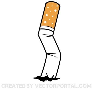 Broken Cigarette Clipart Vector Clip Art