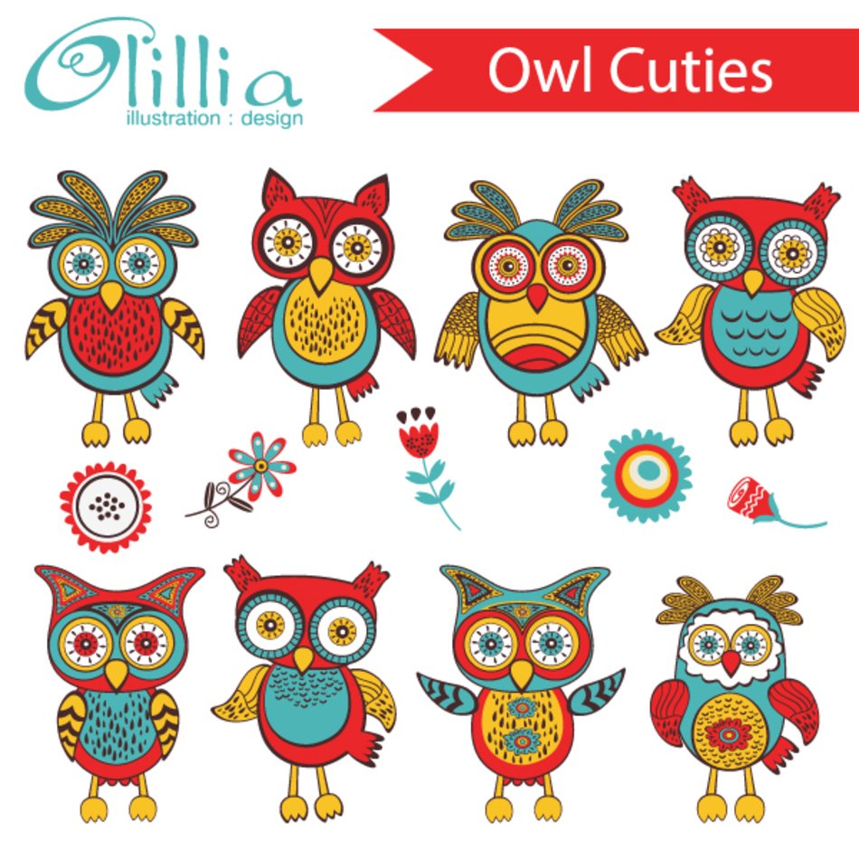 Cliparts Owl Cuties Clipart